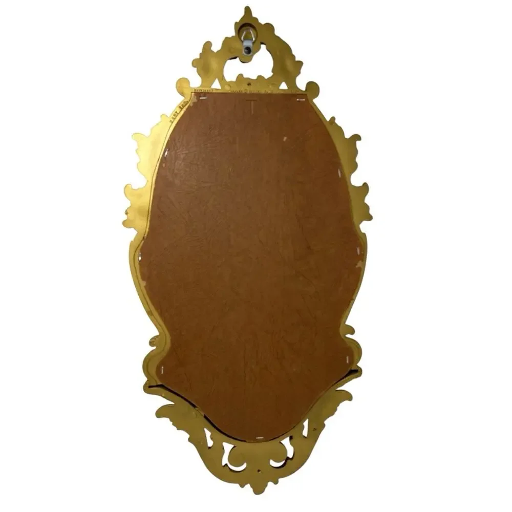 Vintage Syroco Gold Mirror Shelf Hollywood Regency Wall Decor